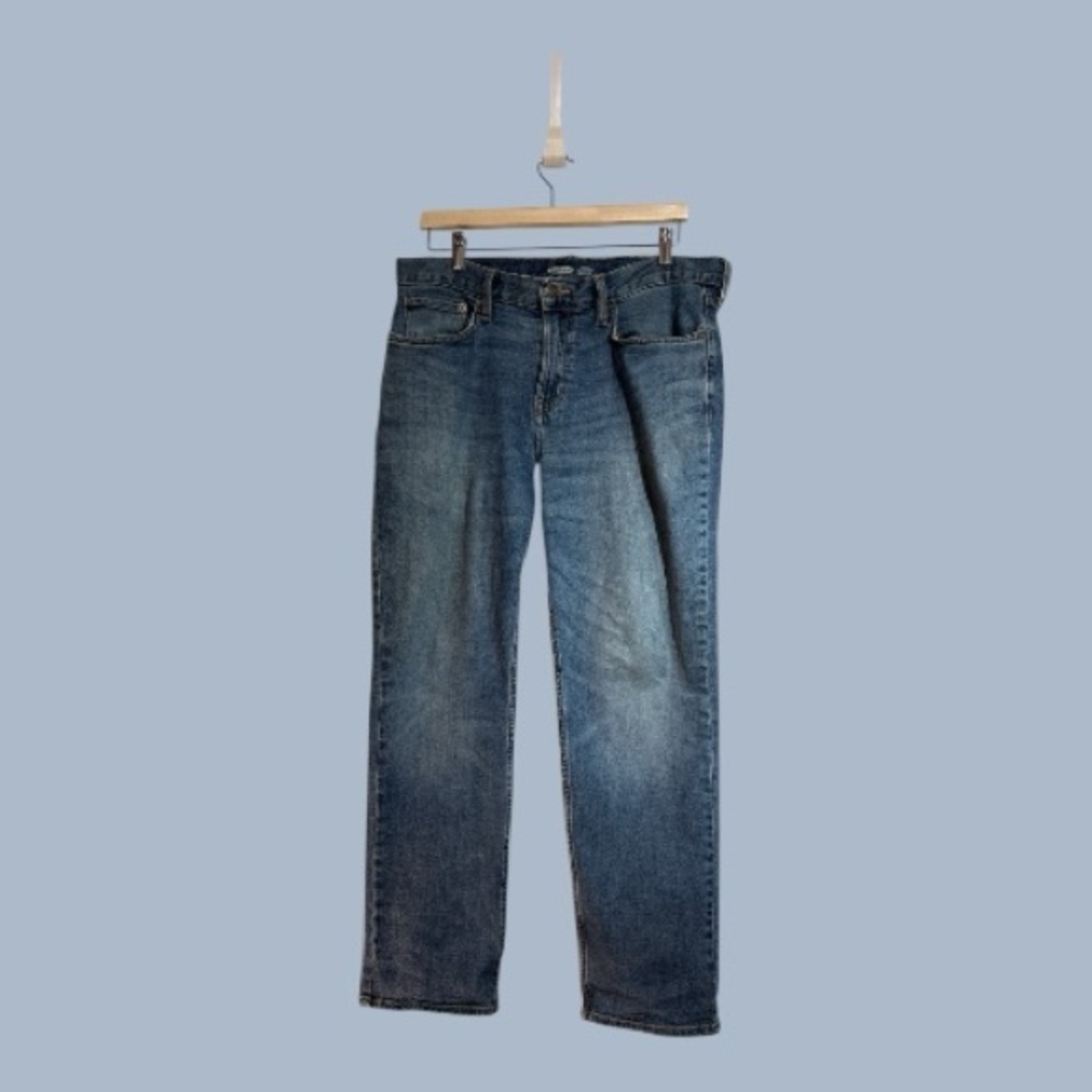 Old Navy Rugged Fit Straight Leg Jeans Built In Tough, Built In Flex Sz 34 x 30
